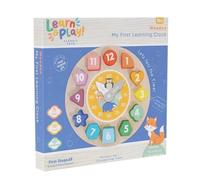 YöL Wooden Learning Clock Toy for Kids - Educational Shape & Number Recognition Puzzle with Rotating Hands - Style Learning Toy for Fine Motor Skills, Colour Matching Suitable for Ages 36m+