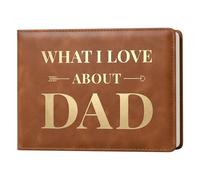 YOELOVE What I Love About Dad Book - A Fill-In-The-Blank Keepsake Journal Gift for Dad