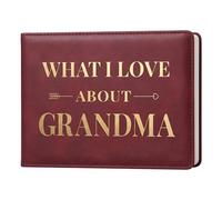 YOELOVE What I Love About Grandma Book - A Fill-In-The-Blank Keepsake Journal Gift for Grandma