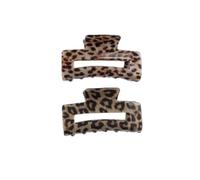 YOEMAYUNER 3.15inch Hair Clips Tortoise Shell Hair Claw Clips Rectangle Medium Hair Clamps for Thick Curly Long Hair Valentines Day Gift Hair Accessories for Women Girls (2PCs B)