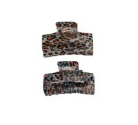 YOEMAYUNER 3.15inch Hair Clips Tortoise Shell Hair Claw Clips Rectangle Medium Hair Clamps for Thick Curly Long Hair Valentines Day Gift Hair Accessories for Women Girls (2PCs A)