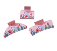 YOEMAYUNER Hair Claw Clips Matte Leather Non Slip Hair Clips Strong Hold Jaw Clips Mothers Day Hair Accessories for Thick Hair Cute Mothers Day Gift (3PCs, Assorted Size, E)
