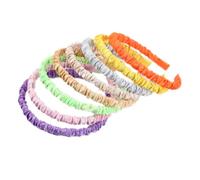 YOEMAYUNER Ruched Headbands Colorful Headbands for Women Solid Color Hair Hoop Fashion Headwear Black Hair Accessories, (8PCs 8Colors A)