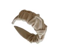 YOEMAYUNER Ruched Headbands Retro Headbands for Women Solid Color Hair Hoop Fashion Hard Headwear Black Hair Accessories, (1PC Beige)