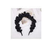 YOEMAYUNER Satin Headband for Women Ruched Headband Antislip Pleated Hair Hoop Fashion Retro Fashion Hair Hoop Accessories, (1PC Black)