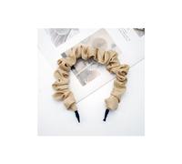 YOEMAYUNER Satin Headband for Women Ruched Headband Antislip Pleated Hair Hoop Fashion Retro Fashion Hair Hoop Accessories, (1PC Kahki)