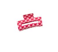 YOEMAYUNER Valentine's Day Hair Claw Clips Cute Heart Pattern Hair Clips Rectangle Medium Hair Clamps for Thick Curly Long Hair Non-Slip Strong Hold Hair Accessories for Women (1PC Stylish Clips E)