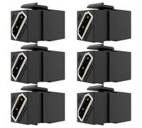 YOEMELY HDMI Keystone 8K, Black HDMI Keystone Coupler for HDMI 2.1a Cable Passthrough, Including 8K 60Hz or 4K 120Hz Resolution and up to 48G Bandwidth (6 Pack)