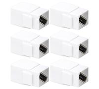 YOEMELY HDMI Keystone 8K, White HDMI Keystone Coupler for HDMI 2.1a Cable Pass Through, including 8K 60Hz or 4K 120Hz resolution and up to 48G bandwidth (6 Pack)