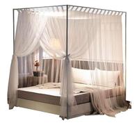 Yoeoefuo Mosquito Net Canopy Bed Mosquito Frame 180 x 200 cm 180 x 220 cm 200 x 220 cm Queen Size Double Bed Mosquito Net for Home Bed Canopy Stainless Steel Bracket Mosquito Tent Metal Stand (Size :