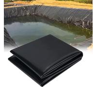 Yoeoefuo Pond Liner, Fish Pond Liner, Thickness 0.12 mm, Stream Film, Plastic Film, 1 x 1 m - 12 x 15 m, Various Sizes, Pond Tarpaulin, Black, HDPE Pond Liners, Easy to Install, Garden Pools, Pond