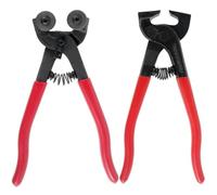 Yoeruers 2 Pcs Glass Tile Nippers Set with Nonslip Handle Heavy Duty Wheeled Glass Mosaic Nipper and Hd Ceramic Tile Nipper