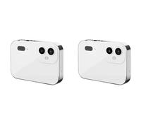 Yoeruers 2X 4K CCD Digital Camera 64MP Digital Flash Video Camera with Touch Screen 16X Digital Zoom IR Night Vision Camera White