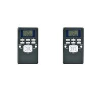 Yoeruers 2X Mini Stereo FM Radio 1.2 Inch Digital Clock Receiver for Simultaneous Interpretation Clip-on Radio Earphone GYM Grey