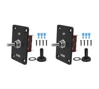 Yoeruers 2X Momentary 30A Toggle Switch Waterproof 12V (On)/Off/(On) 3 Pin SPDT with UP/Down Mounting Plate for RV Motor Control