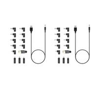 Yoeruers 2X USB to DC Power Cable Universal USB to DC Jack Charging Cable Power Cord with 26 Interchangeable Plug Connectors