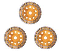 Yoeruers 3pcs 150mm 7 Inch 2 Row Segment Grinding Wheel Sanding Disc Sander Grinder Cup Abrasive Tools 22mm Hole