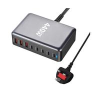 Yoeruers 440W Fast Charge 3.0 USB Type C Fast Charger Mobile 8-Port 5C3A PD Charger Convenient to Carry Tablet Charger UK Plug