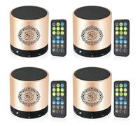 Yoeruers 4X Quran Muslim Speaker,Smart Koran Translation Small Remote Control Bluetooth MP3 FM IF Player Ramadan Hajj Gifts