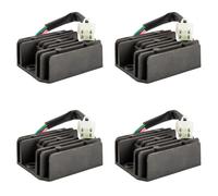 Yoeruers 4X Universal 4 Wire Full Wave Black Motorcycle Regulator Rectifier 12V DC Bike Quad
