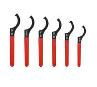 Yoeruers 6PCS Hooked Crescent Wrench Set Spanner Wrench Hook Wrenches Tools Professional Universal Rubber Handle Wrench Spanner Tool