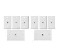 Yoeruers 8-Pack 1-Port Ethernet Wall Plate, Jack Wall Plate with RJ45 Female to Female Inline Coupler Insert