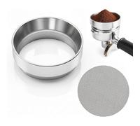 Yoeruers Coffee Dosing Ring 51 mm with Puck Screen Stainless Steel Espresso Accessories for Home Use Magnetic Dosing Funne