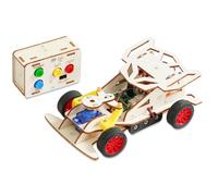 Yoeruers DIY Remote Control Car Kit in Wood Mini Four-Wheel Drive Racing Car Science Experiment Kits for Teen Kids Gift