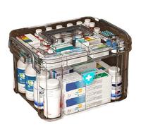 Yoeruers Multi-Layer Household Medicine Storage Box - Emergency Medical Organizer with Compartments,Household Storage Box