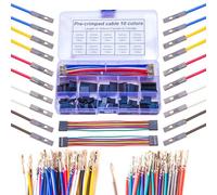 Yoeruyo Dupont Female to Female Molex Connector Kit 2.54mm with 22AWG Premium Pre-Crimped Cable,Single Row Dupont 2.5mm Pitch 1/2/3/4/5/6/7/8/9/10Pin Housing (Dupont-FF-1-10P)