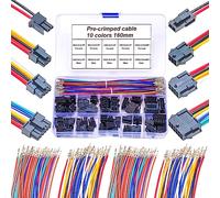 Yoeruyo Molex 3.0mm Male & Female Extension Connector Kit with 22AWG Premium Pre-Crimped Cables, Molex Micro-Fit 3.0 Dual Row 2 * 1/2/3/4/5/6Pin Housing with Length of 160mm Wire (MX3.0-MF-160 Kit)