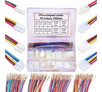 Yoeruyo Molex 5557 4.2mm Male & Female Extension Connector Kit with 20AWG Premium Pre-Crimped Cables, Molex Mini-Fit Jr Dual row 2*1/2/3/4/5/6Pin Housing with length of 180mm Wire (MX4.2-MF-180 Kit)