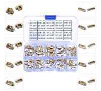 Yoeruyo PicoBlade 1.25mm SMT Header IC Sockets & Plugs Adapter Compatible with Molex Connector Kit, MX1.25 2/3/4/5/6/7/8/9/10/12P SMT Header Through Hole Top Type Vertical Header (MX1.25-SMT-Ver)