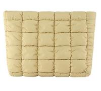Yoeuxet Quilted Makeup Bags Cosmetic Toiletry Organizer Bags Solid Puffer Clutch Cute Pouch for Women, Khaki