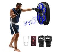 YOEYOU Upgraded Large Music Boxing Machine for Kids and Adults, Smart Bluetooth Boxing Machine, Wall Mounted with LED, 9 Modes and 9 Speeds Punch Training Equipment with Boxing Gloves