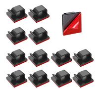 Yoezuo 100 PCS Cable Clips, Self Adhesive Cable Hooks Cable Organiser Holder for Wall, Desk, Home and Office Cable Management (Black)