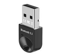 Yoezuo Bluetooth Adapter 5.3 for PC Laptop, Wireless USB Bluetooth Dongle/Receiver for Windows 11/10/8.1, Compatible with Game Controller, Headset, Phone, Keyboard, Mouse, Tablet, Black