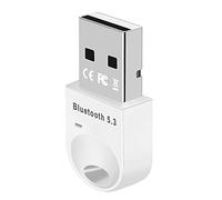 Yoezuo Bluetooth Adapter 5.3 for PC Laptop, Wireless USB Bluetooth Dongle/Receiver for Windows 11/10/8.1, Compatible with Game Controller, Headset, Phone, Keyboard, Mouse, Tablet, White