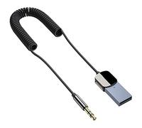 Yoezuo Bluetooth Aux Adapter, Car Aux Bluetooth 5.0 Receiver 3.5mm Jack Audio Adapter with Built-in Microphone for Car/Speaker/Amplifier Stereo Music, Plug & Play, Handsfree Call