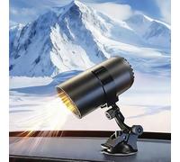 Yofab Car Heater for SEAT Tarraco Alhambra Altea Toledo Exeo, 2 in 1 Portable Windshield Defogger and Defroster, Automobile Windscreen Heater Fan with Suction Holder, Adjustable Angle,B 24v