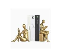 Yofab Porcelain & Ceramic Bookends, Gold, 2-Piece, Modern & Romantic Design