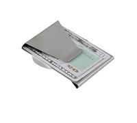 YOFAN Stainless Steel Slim Clip Double Sided Wallet Money Clip,Credit Card Name Card Holder, silver, Double Sided
