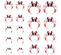 YOFANST 9Pairs Acrylic Crescent Horseshoes Taper Set Pincher Septum Rings Spiral Stretching Kit Gauges Nose Ear Gauge 14G 12G 10G 8G 6G 4G 2G 0G 00G, Acrylic, no gemstone