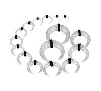 YOFANST 9Pairs Acrylic Crescent Horseshoes Taper Set Pincher Septum Rings Spiral Stretching Kit Gauges Nose Ear Gauge 14G 12G 10G 8G 6G 4G 2G 0G 00G, Acrylic, cubic-zirconia