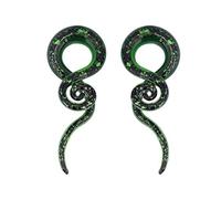 YOFANST Ear Stretching Glass Spiral Tapers Gauges 4g-9/16 Blue, Glow in The Dark, Purple, Green, Red