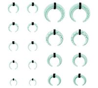 YOFANST Ear Stretching Kit 18 Pieces 14G-00G Earrings Piercing Kit Ear Expander Acrylic Tapers Horseshoes Spiral Pincher Gauges for Ear Piercing, Green