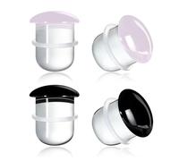 YOFANST Glass Ear Stretching Kit Single Flare Plugs with Rubber Rings Smooth Glass Gauges Earring Expander Stretcher Piercing Body Jewelry, 00G (10mm)