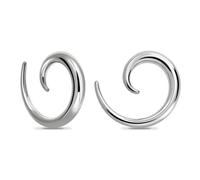 YOFANST Stainless Steel Silver Spiral Taper Expander Piercing Jewelry Ear Stretching Tapers Earring Gauge 12G-0G, Stainless Steel,Steel