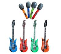 YOFANUP Inflatable Instruments Set, Inflatable Musical Instrument, Inflatable Guitar Microphone, Rock and Roll Musical Instruments Props For Music Party Decorations (Big Size)