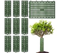 YOFAPA 10 Pcs Tree Trunk Protectors, Expandable Garden Animal Barriers, Weatherproof Mesh Protective Covers, Flexible Plastic Tubes for Seedlings